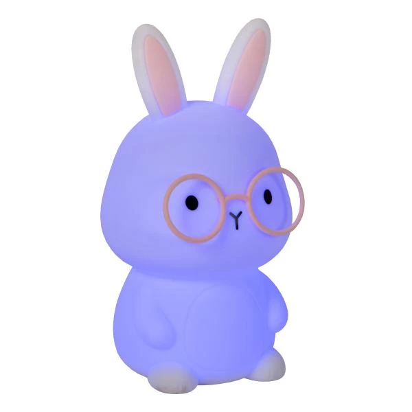 Lucide PINCHA RABBIT - Lampe de table Rechargeable Chambres d'enfant - Batterie/Piles - LED 3 StepDim - Rvb - Blanc | Essential - détail 2